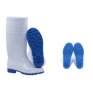 Veiligheid Pvc Wit Regen Schoenen Regen Laarzen Waterdichte Schoenen Platform Enkellaars Boerderij Voedsel Werken Regen Laarzen - Product Image 1