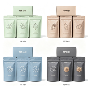 Bolsas con Cierre Posterior Impresas con Logotipo Personalizado OEM, MOQ 500, para Envasado de Proteína en Polvo, Vitaminas, Té, Bebidas de Cacao - Product Image 4