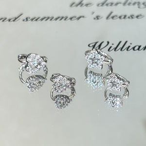 बारीक स्टड इयररिंग्स ने महिलाओं के लिए छोटे स्टड ईयररिंग्स के लिए दिल शादी के गहने बनाए - Product Image 2