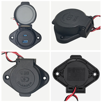 12V 24V USB-Ladegerät für Fahrzeuge und Busse, Schnellladung, Doppel-USB 36W QC3.0 30W Typ-C PD3.0, Einbau-USB-Ladebuchse