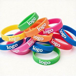 Pulsera de Silicona Decorativa Multicolor con Logotipo Personalizado al por Mayor, Pulsera de Goma DIY - Product Image 1