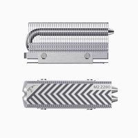 COOLLEO CL-V2 Radiator Hard Disk SSD M.2 Aluminium Berkinerja Tinggi 2280 Solid State dengan Bantalan Karet Ganda dan Pipa Pendingin