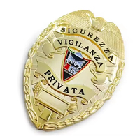 Lencana Enamel Kualitas Tinggi Desain 3D Berlapis Emas Perunggu, Pin Kerah Fashion Die-cast, Lencana Keamanan Bahu Personal