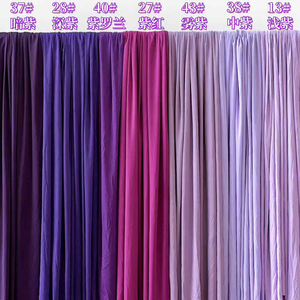 Guirlandes baroques préfabriquées de couleur violette avec poche pour tringle, en spandex, à volants, rideaux extensibles, draperies de plafond - Product Image 3
