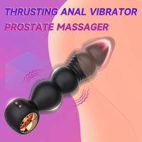 Plug Anal télescopique Vibrateur Massage de la Prostate Massage de l'anus étanche Bouchon de poussée Vibrateur anal Gadgets érotiques pour homme femme