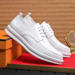 Chaussures habillées pour hommes, chaussures de cérémonie en cuir véritable, lacets, chaussures de bureau, chaussures de mariage - Product Image 5