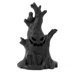 Décorations d'Halloween en forme de souche d'arbre fantôme, lumière scintillante, décoration d'Halloween en plastique pour intérieur, alimentée par piles - Product Image 4