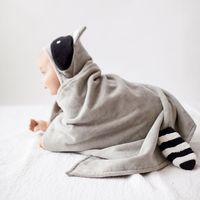 Serviette de bain à capuche en bambou tissé avec broderie animale, antimicrobienne et séchage rapide, pour la salle de bain et la chambre de bébé
