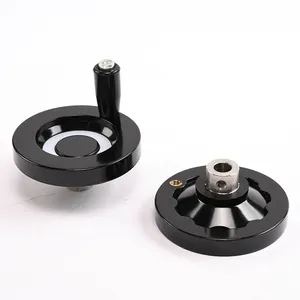 M12*120MM Black Lathe Milling Machine Handwheel Rear Ripple Hand Wheel with Revolving Handle 1PCS