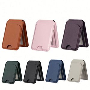 Soporte Magnético Delgado para Teléfono Móvil con Ranura para Tarjetas, Protección RFID Antirrobo, Cuero PU, Imán Fuerte para Tarjetas de Visita - Product Image 4