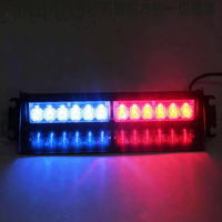 Lampe stroboscopique LED 12W à ventouse pour pare-brise avant et arrière, boîtier en aluminium, lumière d'avertissement pour véhicule, lampe de montage sur pare-brise
