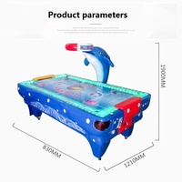 Table de hockey sur air à monnayeur, machine de jeu d'arcade, jeu de sport commercial en métal pour 2 joueurs, idéal pour les centres de divertissement familial