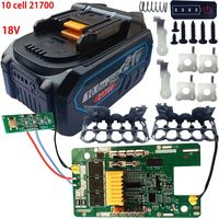 Kit de Carcasa para Batería de Litio de 18V (10*21700) para Herramientas Eléctricas MAK MKT 18V, con LED