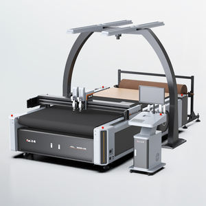 Macchina per il taglio tessile in pelle CNC per abbigliamento in tessuto di abbigliamento con alimentazione automatica AOL Flatbed Digital Cutter - Product Image 2