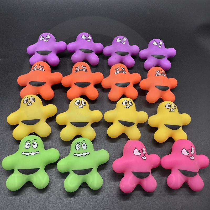 Stretch Toy Emotion Doll Custom Printing Air PVA Stuffing Squeeze Squishy Novelty Stress Toys for 2'' 2.5'' Inch Capsule