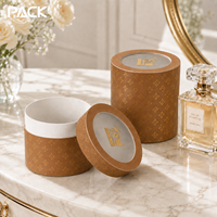 Tube en papier jetable personnalisé de qualité alimentaire avec couvercle fenêtré pour capsules d'huile de poisson, gommes, chocolats, biscuits, emballage hermétique avec logo en feuille d'or