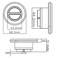 Télécommande filaire à 2 boutons ronds pour canapé, interrupteur fixe, prise à 5 broches, commande manuelle pour fauteuil inclinable électrique pratique pour usage domestique