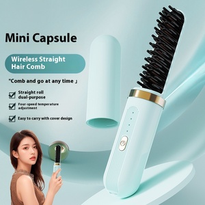 Strumento portatile per raddrizzare i capelli senza fili pettine anionico domestico che non danneggia <span class=keywords><strong>la</strong></span> fonte di alimentazione USB per parrucchieri da viaggio - Product Image 1