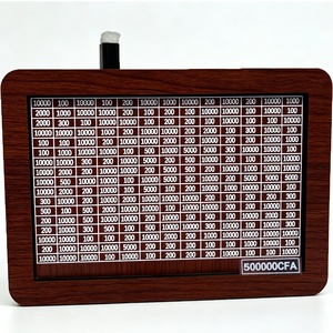 Hucha de madera Franc CFA para ahorrar dinero, caja de retos de ahorro grabada en madera, regalos novedosos para adultos, juguetes para niños - Product Image 5