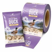Film d'emballage haute barrière imprimé sur mesure pour poudre de suppléments multivitaminés et probiotiques pour animaux de compagnie, en rouleau pour sachets pour chiens et chats