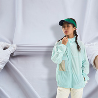 Veste en microfibre légère et respirante imperméable en polyester 20D, protection solaire anti-rides teinte 380t