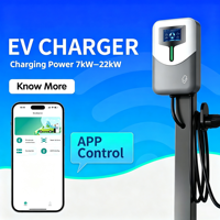 Nouvelle borne de recharge murale OEM 7 kW pour maison, chargeur EV Type 1 7 kW/11 kW/22 kW 32A, contrôle par application, carte RFID, usage domestique et commercial
