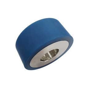 Roues revêtues de polyuréthane/caoutchouc/silicone/plastique personnalisées Roulement à rouleaux en aluminium/acier inoxydable Roue en PU pour ascenseur/élévateur OEM - Product Image 6