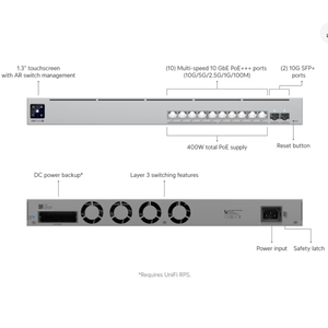 สวิตช์จัดการแบบ PoE รุ่น Pro 10 ชั้น 3 พอร์ต 48+ พอร์ต ความจุ 104 Gbps รับประกัน 1 ปี - Product Image 2