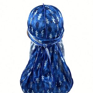 Bonnet en satin, Durag, Bonnets de nuit, Grands bonnets, Bandeau à nouer, Bandeau pour cheveux avec sangles réglables pour femmes - Product Image 1