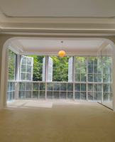 Ventana Francesa Moderna de Acero Inoxidable con Aislamiento Acústico y Rejilla de Aleación de Aluminio, Certificación CE, Garantía de 5 Años para Sala de Estar, Cocina y Hotel