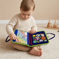 Livre sensoriel Montessori personnalisable en feutre pour la maternelle, livre d'activités pour bébés, livre d'autocollants magiques pour l'apprentissage précoce, jouets pour enfants et tout-petits