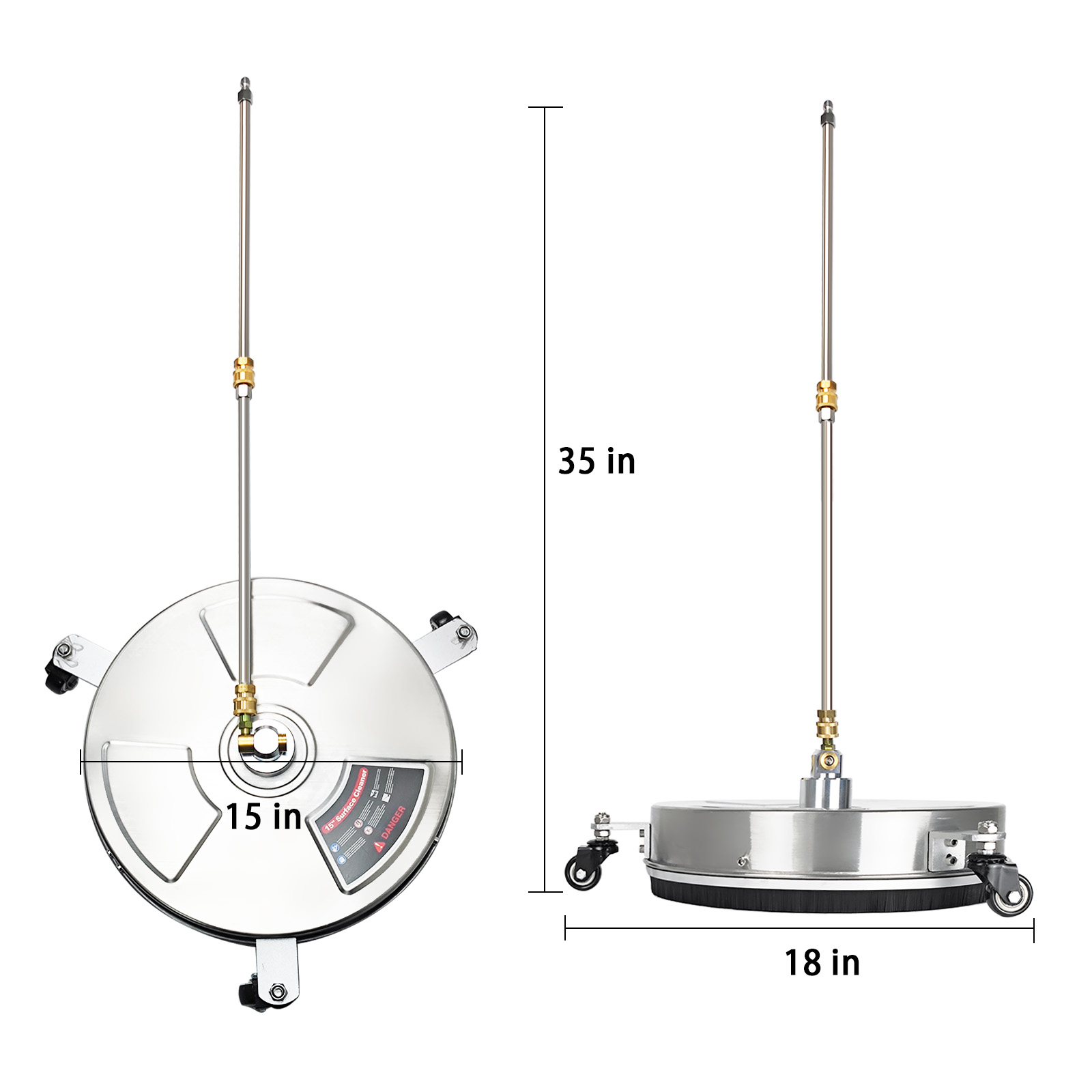15 дюймовые рыболовные плоскогубцы из нержавеющей стали бетонной поверхности очиститель установка для мытья под давлением с плоской поверхностью очиститель