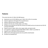 LSI SAS 9311-4i4e SAS 3008 12Gb/s 4 Port Internal 4 Port Eksternal SAS SFF-8643 PCIe 3.0x8 Controller Host Bus Adapter