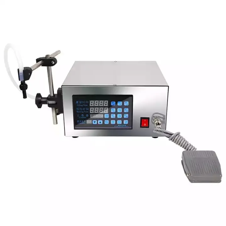 220V /110V Small Bottle Mini Digital Control Pump Electric Perfume Water Juice Beverage Shampoo Liquid Filling Machine