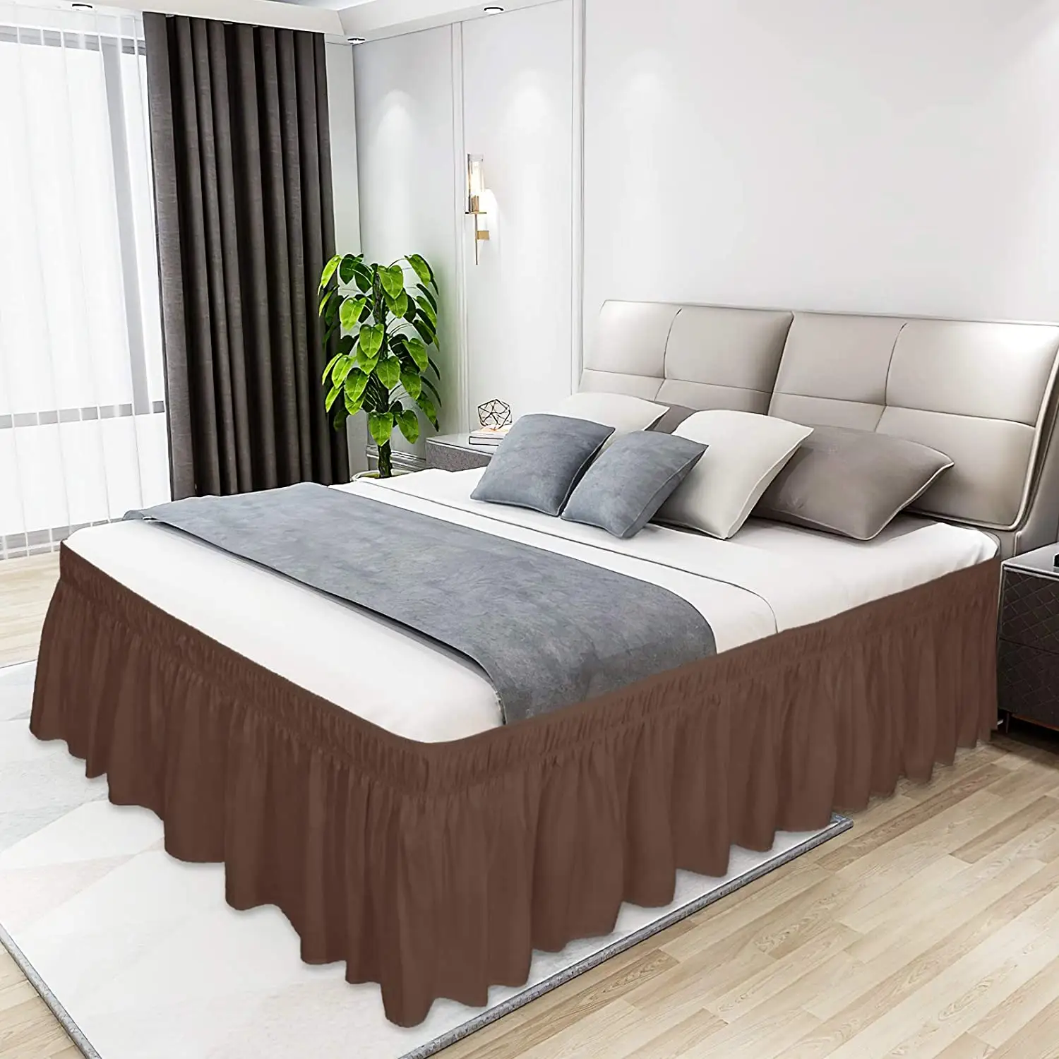 High end luxo e requintado novo design adequado para hotéis e famílias anfitriãs com saias de cama resistentes a rugas