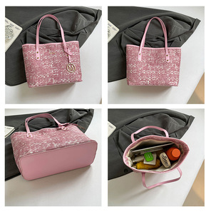 Nuevo Estilo de Bolso de Mano de PU para Mujer, Bolso de Hombro Simple con Cierre y Gran Capacidad - Product Image 6