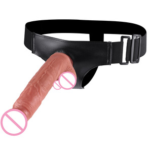 Consolador de silicona hueco con pantalones de cuero para hombres, y engrosamiento Agrandamiento del pene, dispositivo de masturbación, fabricantes de juguetes sexuales Wh - Product Image 1