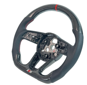 Volant de voiture en fibre de carbone forgée pour <span class=keywords><strong>Audi</strong></span> <span class=keywords><strong>RS4</strong></span> A4 B8.5 TT 8J A4 B6 4F S8 D4 S4 B8.B9 RS3 8V A6 C6 4F TT MK1 - Product Image 5