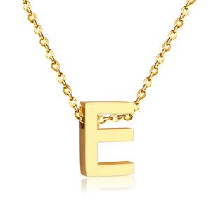 Collar de Cadena de Diseño Simple con Colgante de Letra E en Mayúscula, Joyería de Oro/Plata - Product Image 1