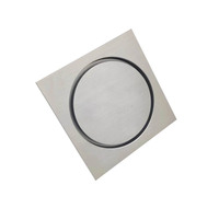Drain de sol invisible en laiton gris moderne pour salle de bain avec installation et nettoyage faciles