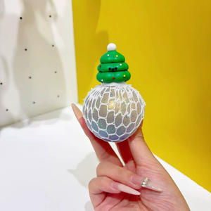 Christmas Snowman Head Glitter Grape <b>Ball</b> <b>Squeeze</b> Toy Mini Stress Relief Gift Factory Wholesale Low MOQ Support - Product Image 3