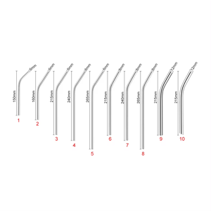 Pajitas ecológicas reutilizables de 150-215mm de metal dorado y plateado, Pajita de acero inoxidable 304 para XIII Kings <span class=keywords><strong>Au</strong></span> <span class=keywords><strong>Vodka</strong></span> Walder's - Product Image 4