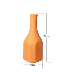 Europa creativa di disegno di Stile, Nuovo, Moderno Arancione bottiglia di forma opaco flacone <span class=keywords><strong>Vaso</strong></span> di Ceramica per Fiore Secco - Product Image 2