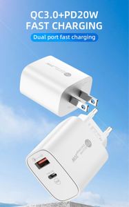 Hot Sale PD 20W QC3.0 Fast Charger Dual Port <b>USB</b> <b>Type</b> <b>C</b> Phone Charger Portable Fast Charging Head Quick Power <b>Adapter</b> - Product Image 3