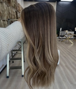 <span class=keywords><strong>Cheveux</strong></span> naturels de qualité supérieure, petits nœuds, <span class=keywords><strong>brun</strong></span> cendré foncé, mèches balayage, longs, vrais, cuticules alignées, transparents pour tissage en dentelle, grande taille, juif - Product Image 2
