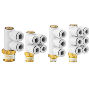 Junta Universal de Conexión Rápida, Tubo Simple/Doble KQ2ZT/ZD/VT/VT 04/06/08-01/02/03/04, Hecha de Cobre - Product Image 1