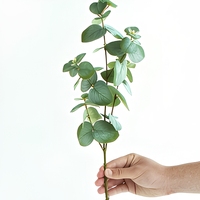 Europese best verkochte kunstmatige eucalyptus takken van stof met ronde bladeren, kunstgroen voor thuis, bruiloft, vaasdecoratie