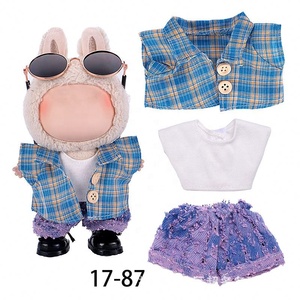 Vêtements pour poupées Blind Box en coton, matériau sûr, 17 cm, unisexe, pour jouets en peluche Macaron Have a Seat <span class=keywords><strong>Monster</strong></span>, tenue, robe, manteau, chapeau - Product Image 4