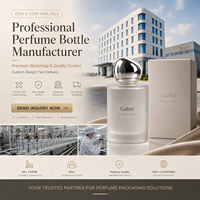 Botol Parfum Bulat OEM 30ml Dengan Logo Kustom, Botol Parfum Mewah Kosong 50ml dan Kotak, Botol Parfum Bulat Hitam Doff