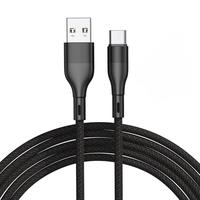Câble de transfert en nylon tressé bleu OEM, type C 3.0, charge rapide, câble de chargeur d'écouteurs PD, 4 fils en cuivre, longueur 1 m